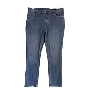 TPJ Creators of the Perfect Jean Slim Thick Dark Wash Denim 42x34 JUXT5DCPT34